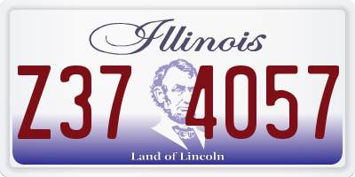 IL license plate Z374057