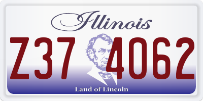 IL license plate Z374062