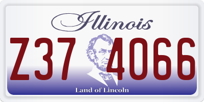 IL license plate Z374066