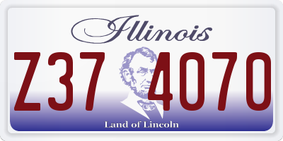 IL license plate Z374070