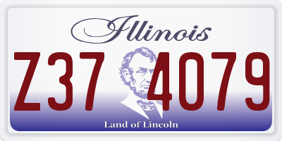 IL license plate Z374079