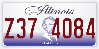 IL license plate Z374084