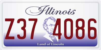 IL license plate Z374086