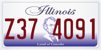 IL license plate Z374091
