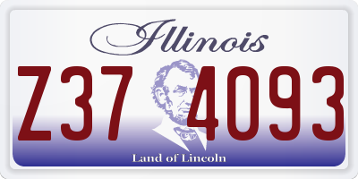 IL license plate Z374093