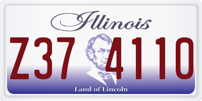 IL license plate Z374110