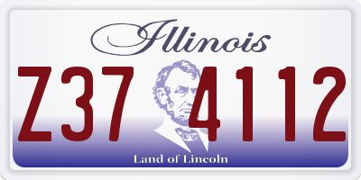 IL license plate Z374112