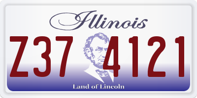 IL license plate Z374121
