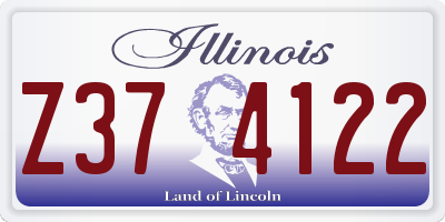 IL license plate Z374122