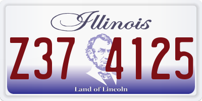 IL license plate Z374125