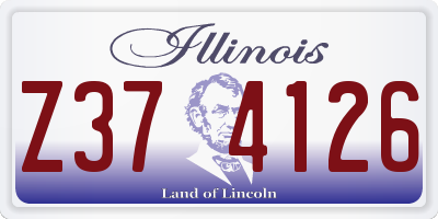 IL license plate Z374126