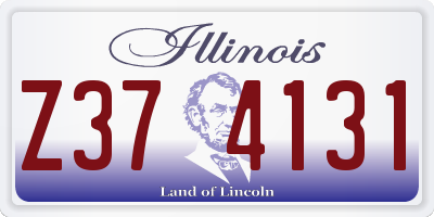 IL license plate Z374131