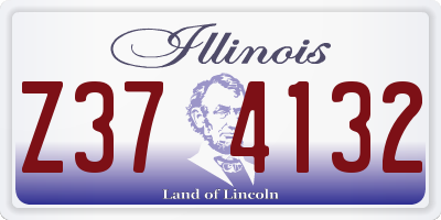IL license plate Z374132