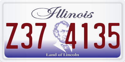 IL license plate Z374135