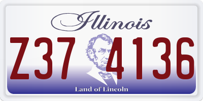 IL license plate Z374136