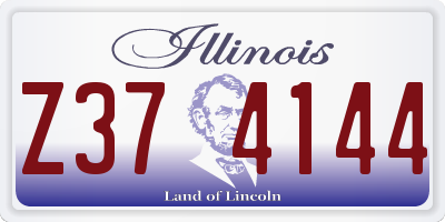 IL license plate Z374144