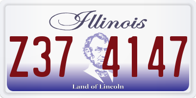 IL license plate Z374147