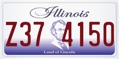 IL license plate Z374150