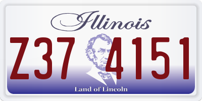 IL license plate Z374151