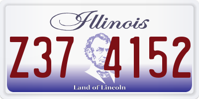 IL license plate Z374152