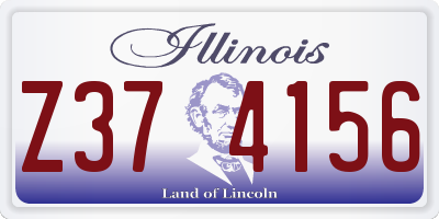 IL license plate Z374156