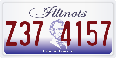 IL license plate Z374157