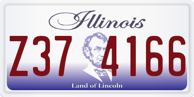 IL license plate Z374166