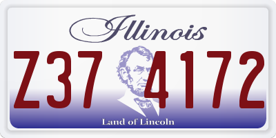IL license plate Z374172