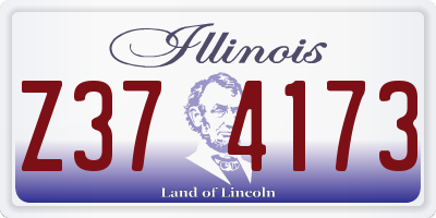 IL license plate Z374173