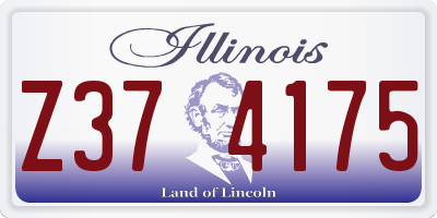IL license plate Z374175