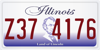 IL license plate Z374176