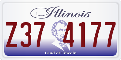 IL license plate Z374177