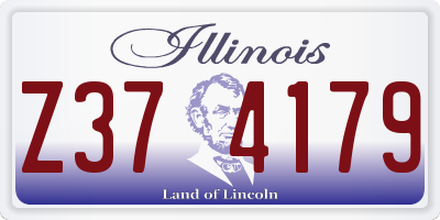 IL license plate Z374179