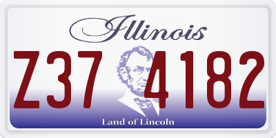 IL license plate Z374182