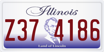 IL license plate Z374186