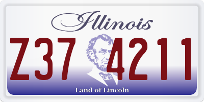 IL license plate Z374211