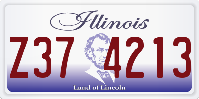 IL license plate Z374213