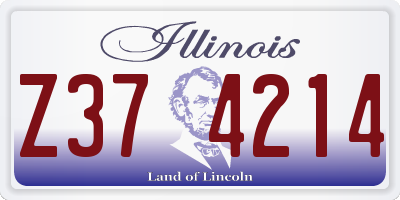 IL license plate Z374214