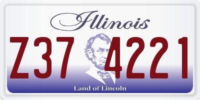 IL license plate Z374221