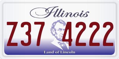 IL license plate Z374222