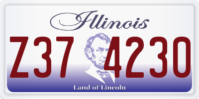 IL license plate Z374230