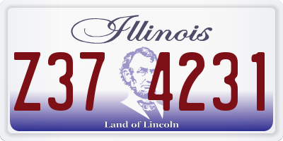 IL license plate Z374231