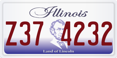 IL license plate Z374232
