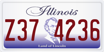 IL license plate Z374236