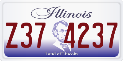 IL license plate Z374237