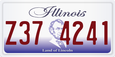 IL license plate Z374241