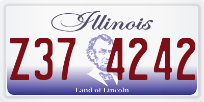 IL license plate Z374242