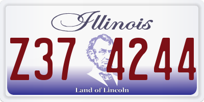 IL license plate Z374244