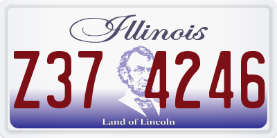 IL license plate Z374246
