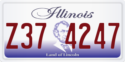 IL license plate Z374247